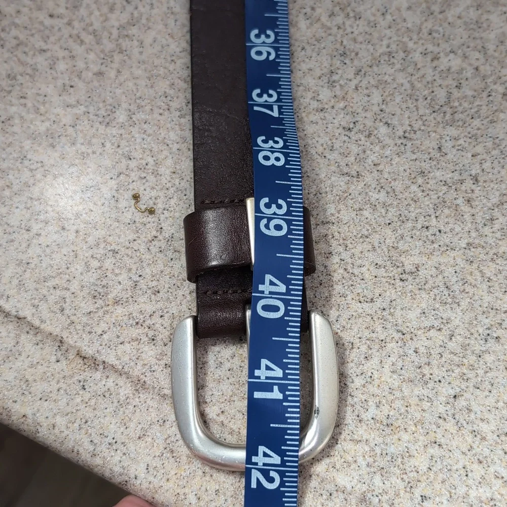 Fossil Brown Leather Belt, Size Men's Large
